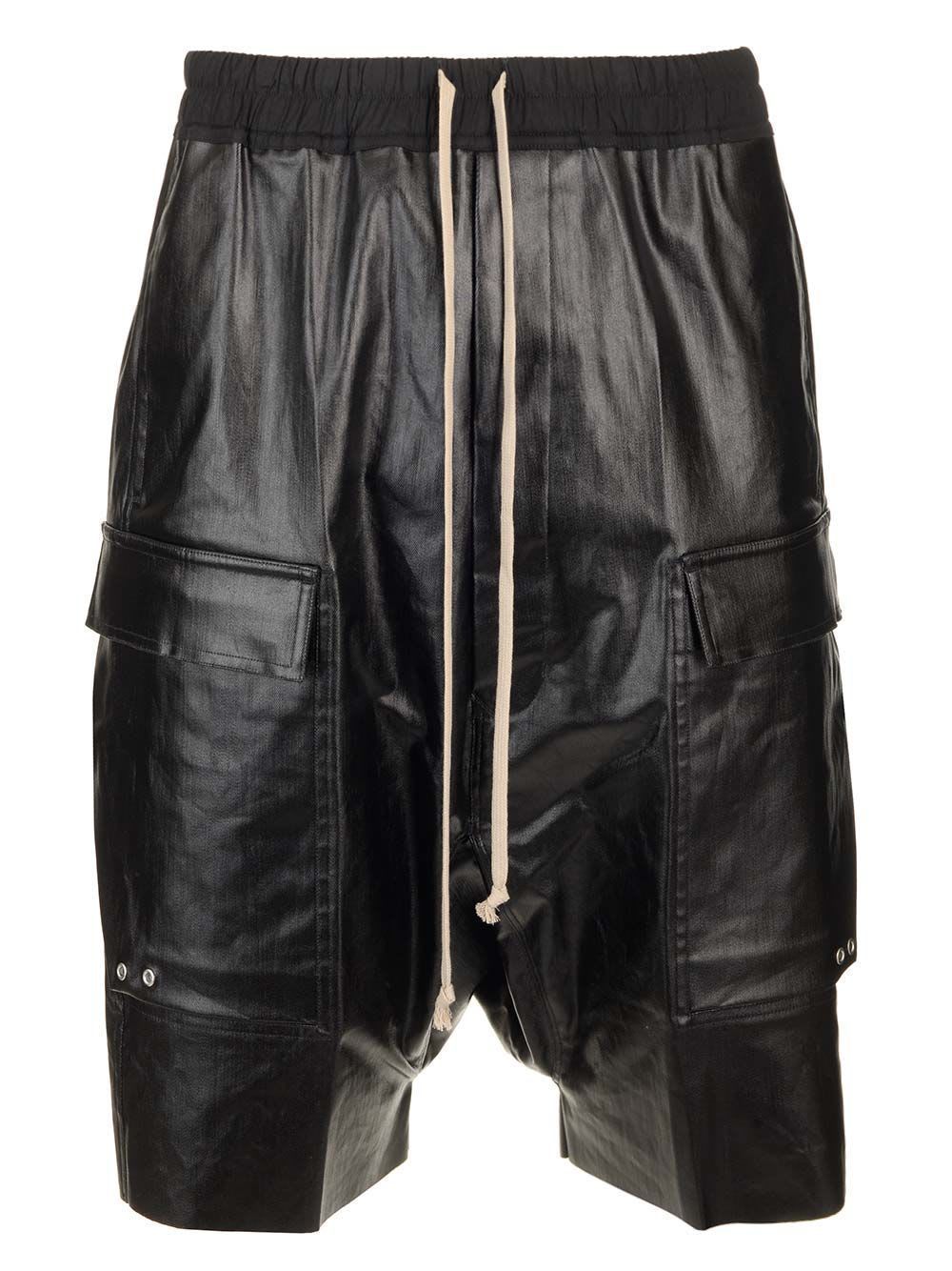 【関税・送料込み】Rick Owens Coated Denim Cargo Shorts