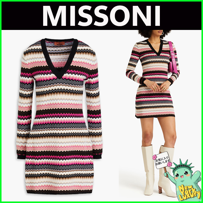 MISSONI★素敵！ジャカード編みミニワンピース