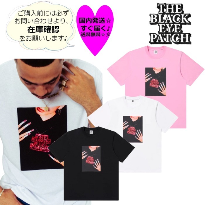 ☆ブラックアイパッチ☆ FRONT ROW GEM PHOTO 半袖Tシャツ