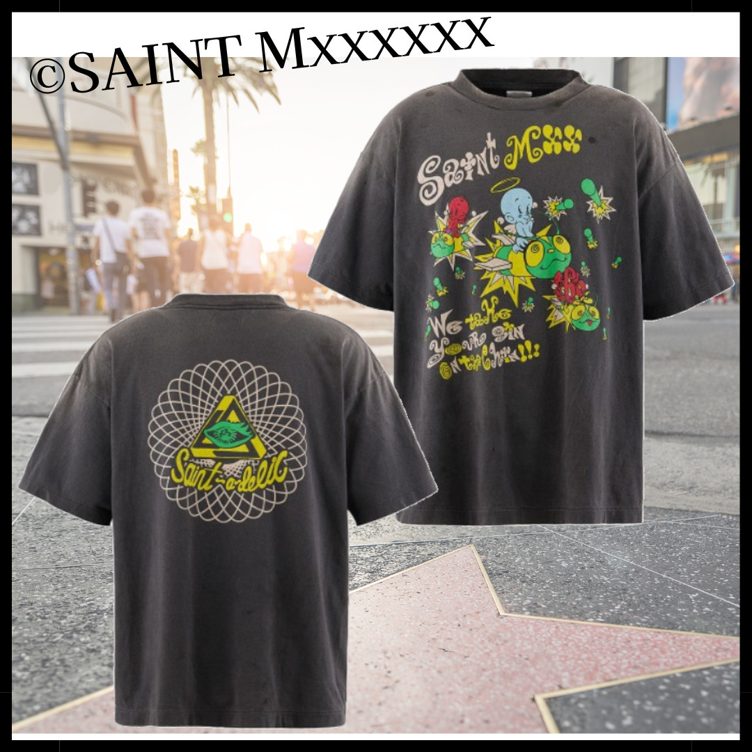 【SAINT Mxxxxxx】SS TEE / SAINT MX6 / BLACK  半袖 Tシャツ