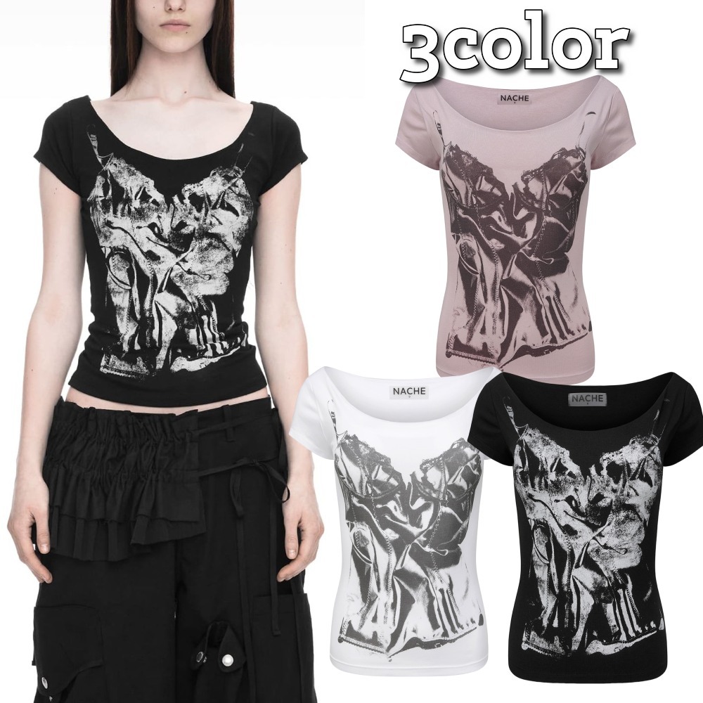 NACHE★韓国★人気★SLIP X-RAY PRINTED T-SHIRT/追跡あり