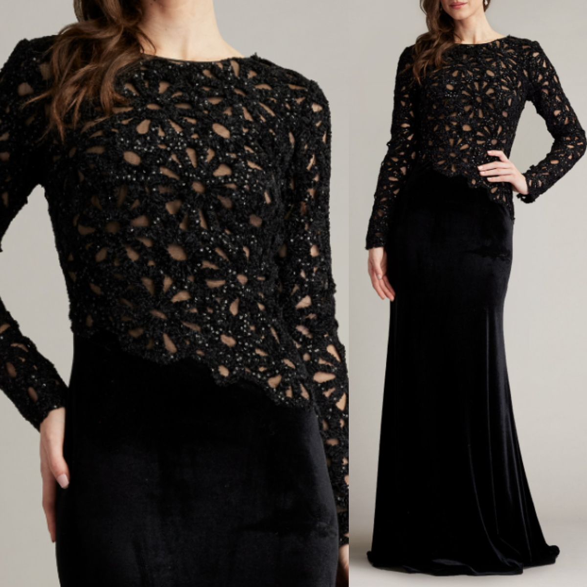 【TADASHI SHOJI】関税込★ブラックドレスガウン