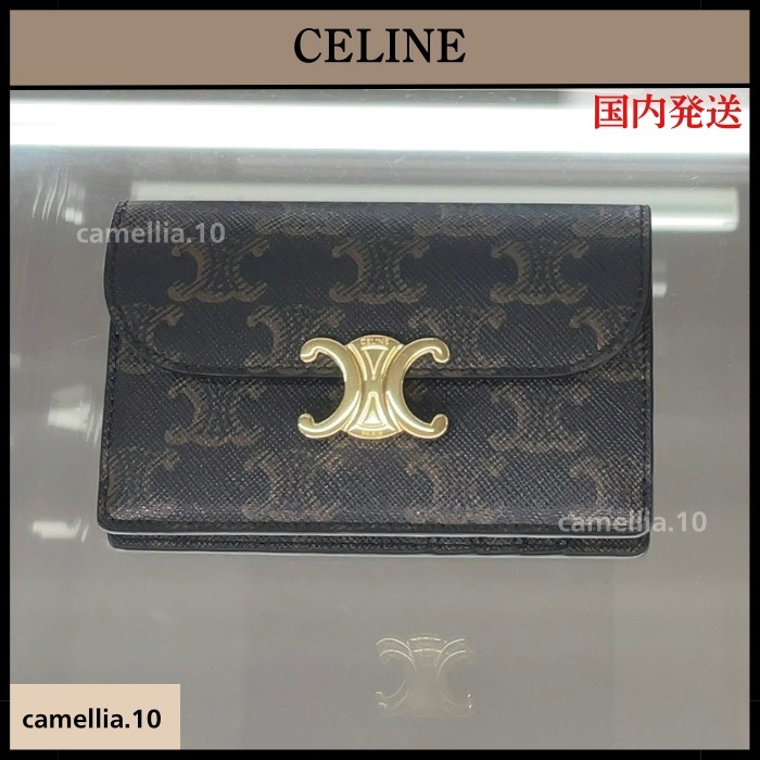 大人のエレガンス【CELINE】フラップ付きロングカードホルダー