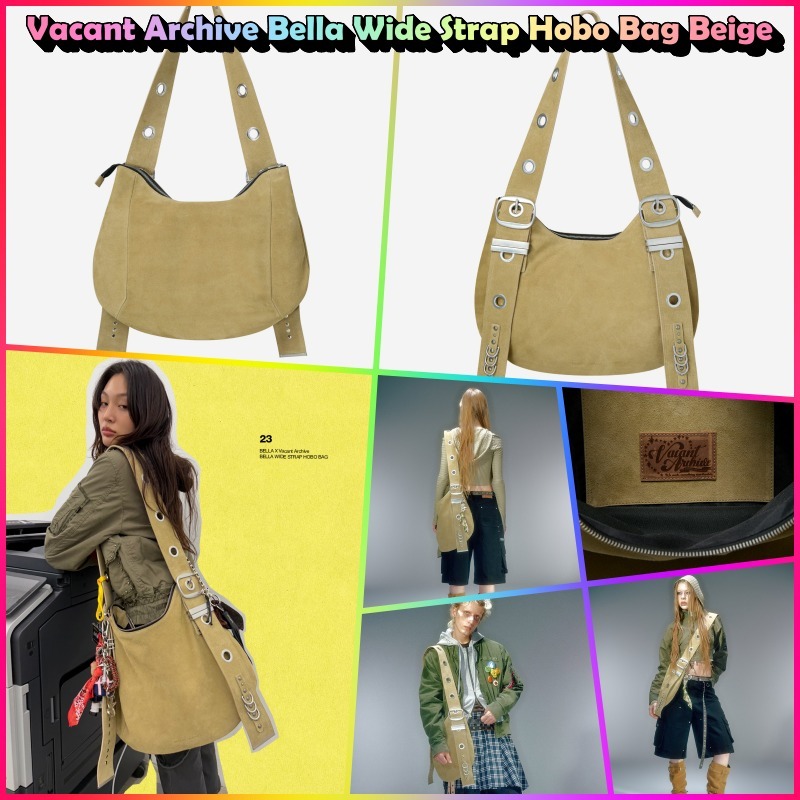 ★Vacant Archive★Bella Wide Strap Hobo Bag★Beige