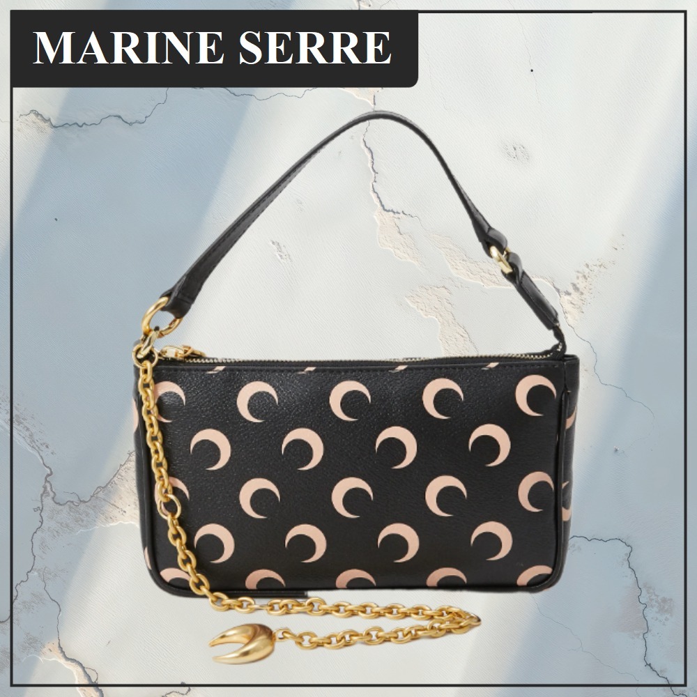 【MARINE SERRE】MOON AIRBRUSHED CORE ハンドバッグ
