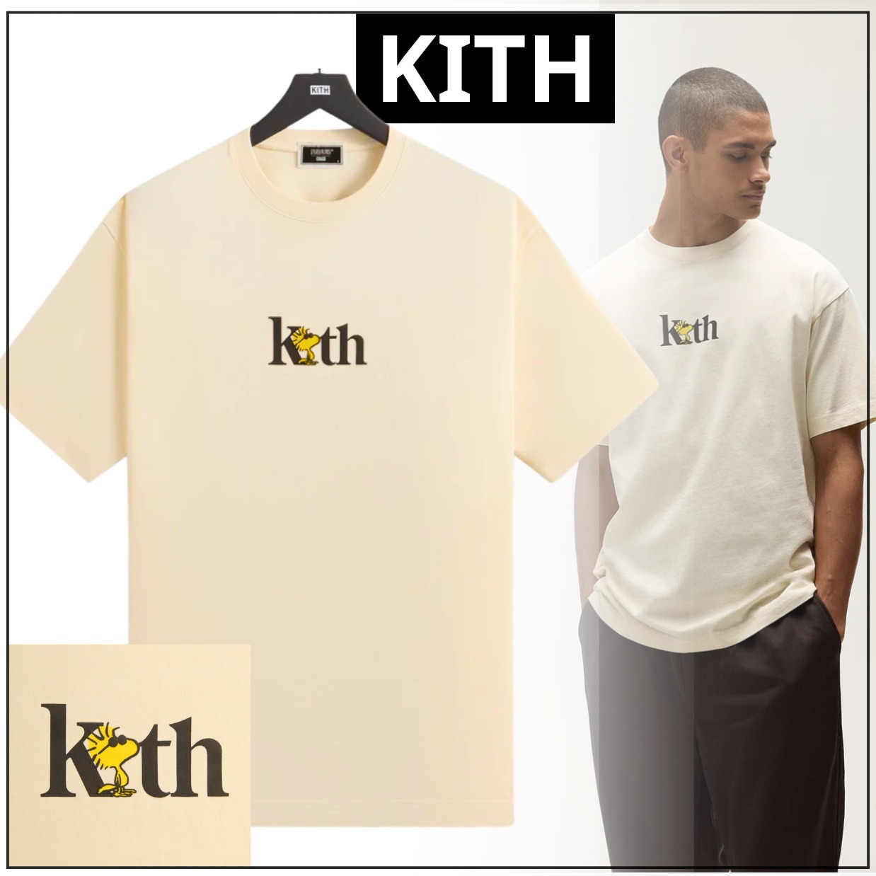 【KITH×Peanuts】限定 ★ スヌーピー★ウッドストック Tシャツ