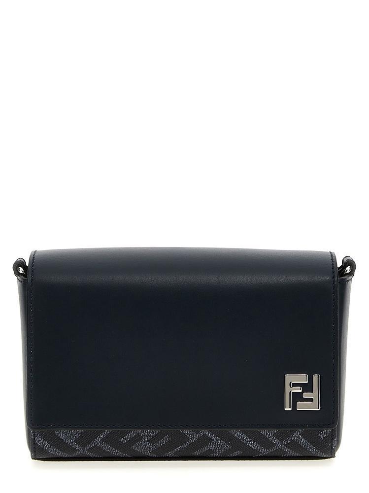 送関込★FENDI★FFスクエア ショルダーバッグ★BLUE