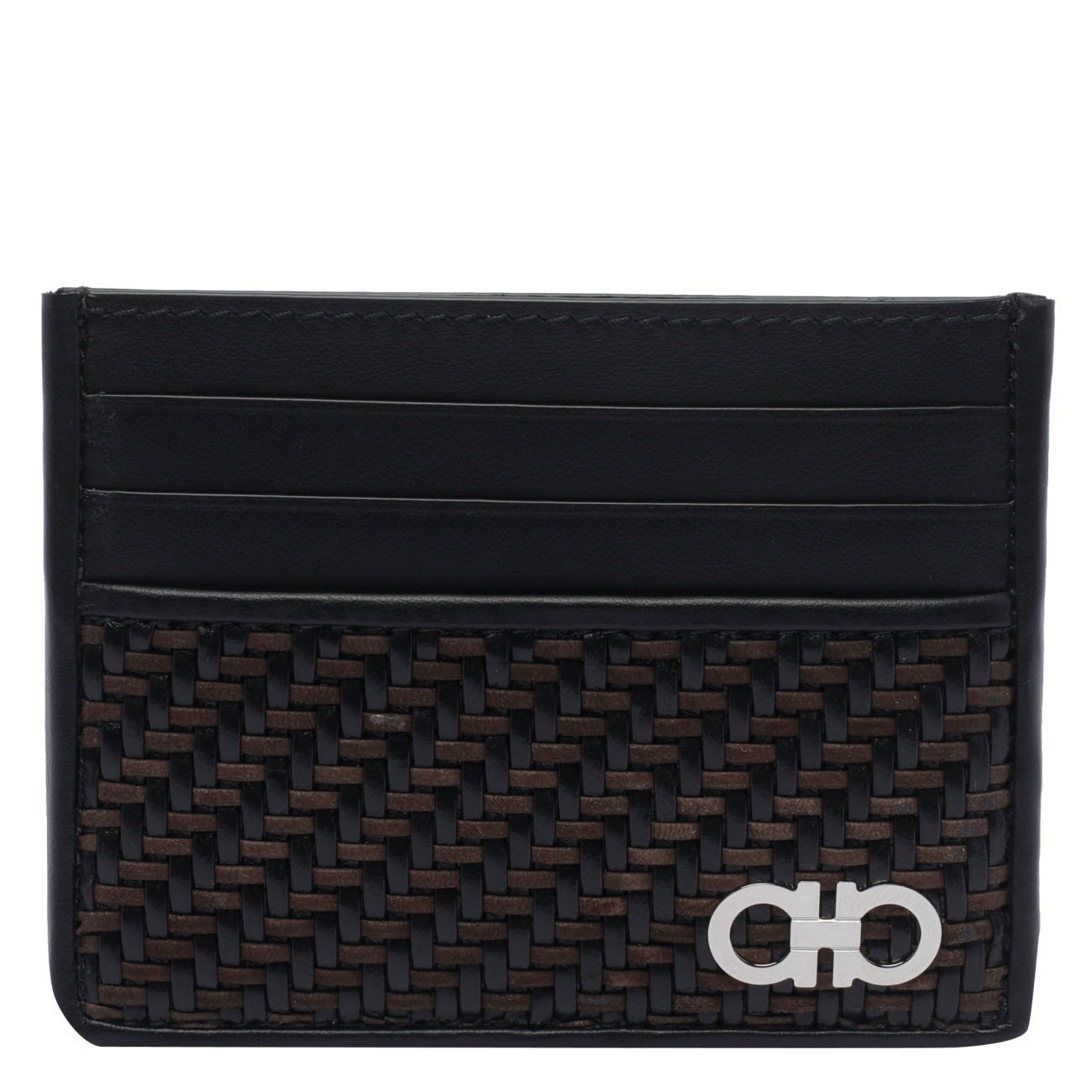 カードケース・名刺入れ Ferragamo GANCINI LOGO WOVEN CARDS HOLDER