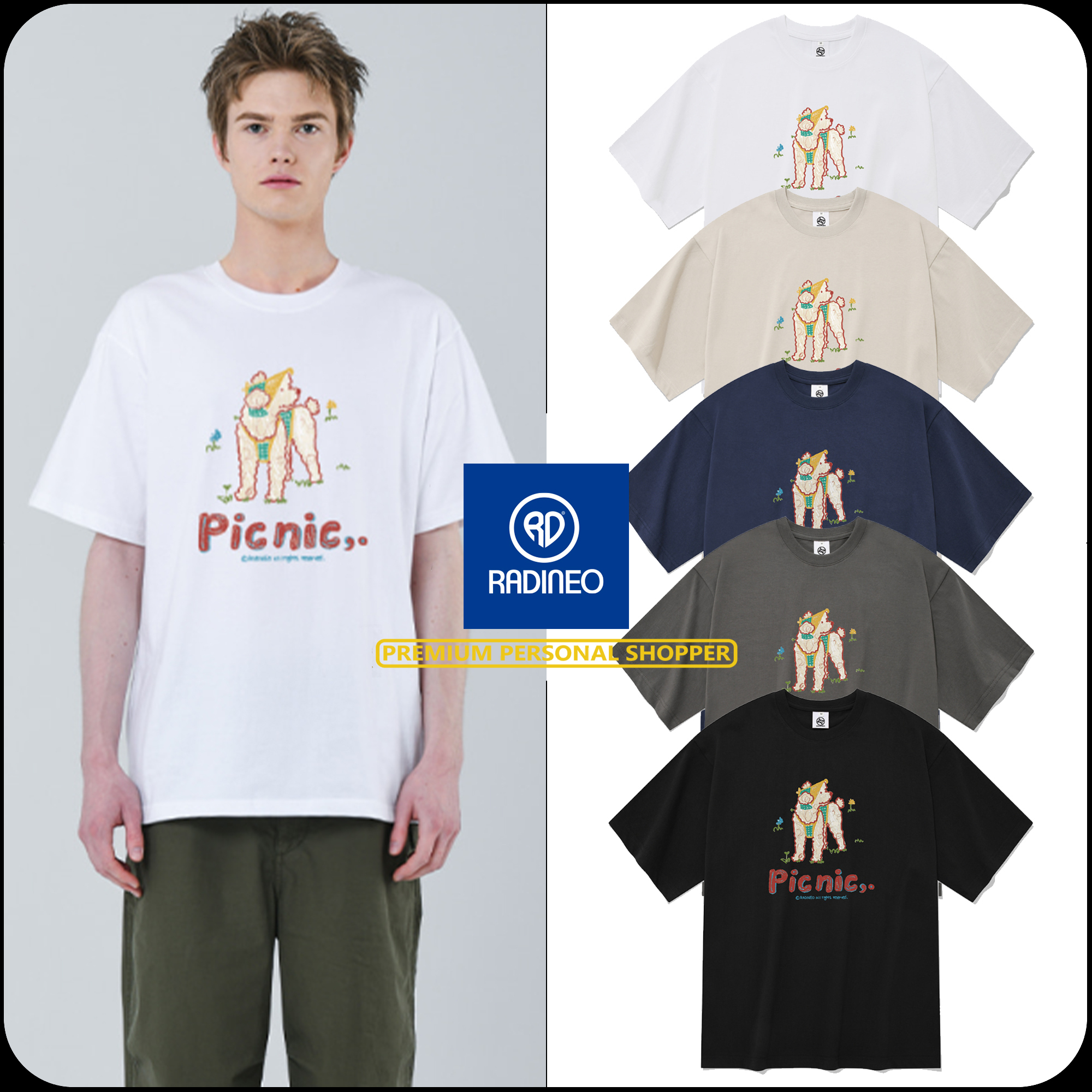 [RADINEO]★25SS★韓国人気★PICNIC SHORT SLEEVE T-SHIRT