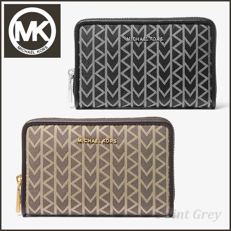 Michael Kors☆ ジャカード・ジップアラウンド・コインケース