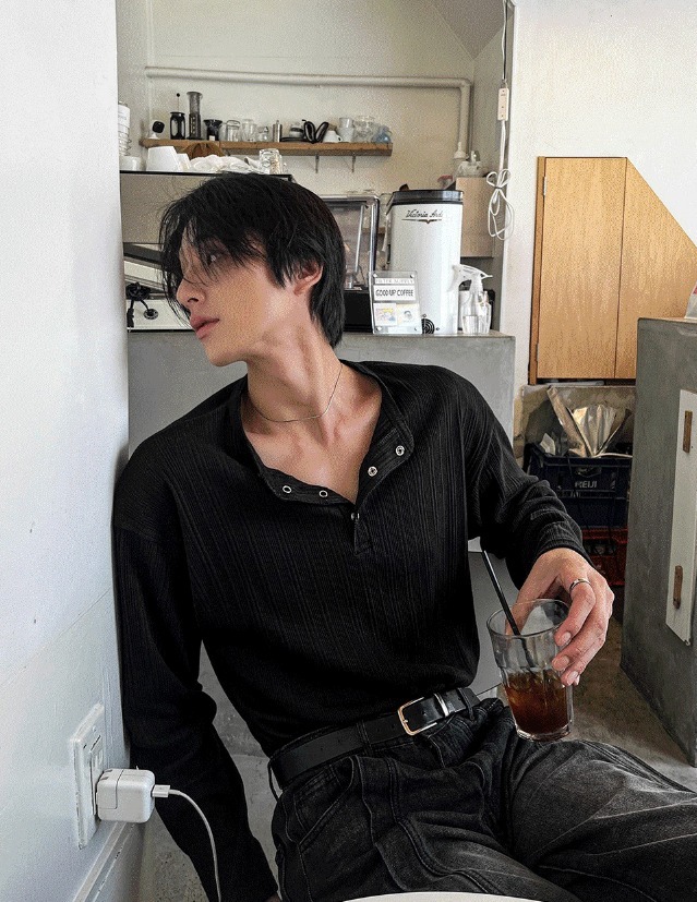 [COSYHARU公式]Fabien corduroy henly-neck 関税・配送料込み