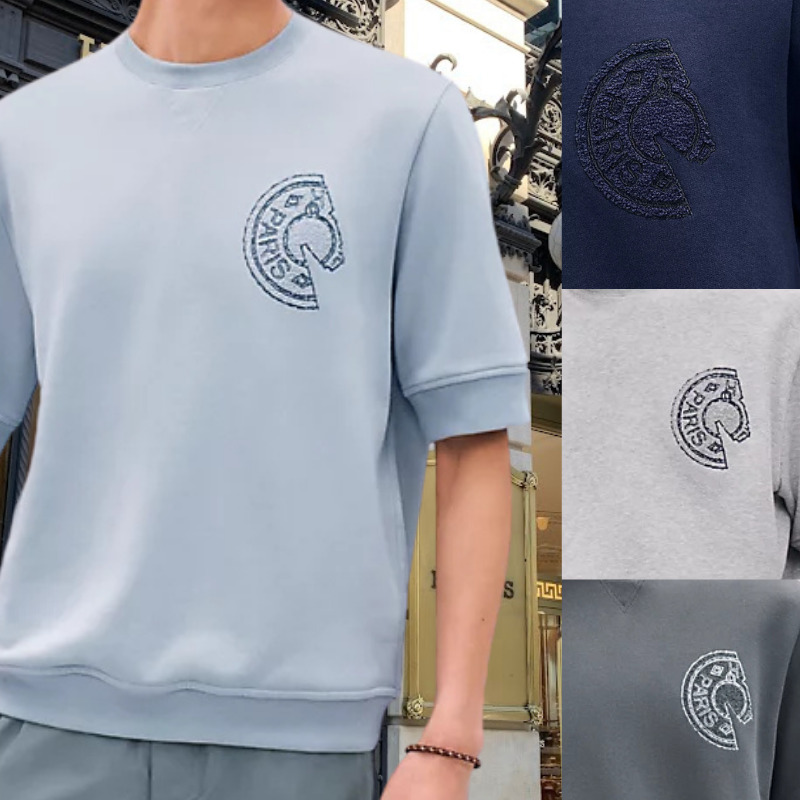 ★夏もエレガントに★【HERMES】C.D.S. 刺繍パッチTシャツ