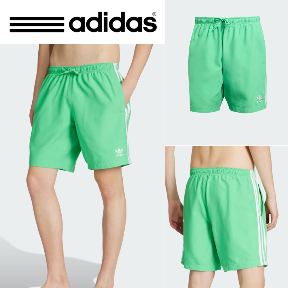ADIDAS SWIMアディカラー3ストライプ 8インチショーツ水着JX2689