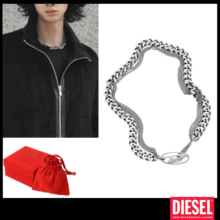 ★DIESEL★ロゴ ステインレス チェーン ネックレス UNISEX