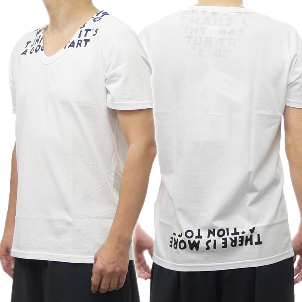 【M625SS310】MM6 メンズVネックTシャツ SH2GC0022 M20115