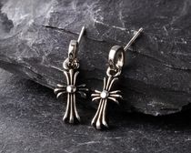 silver925 クロス ピアス 十字架 ベイビーファットシルバー
