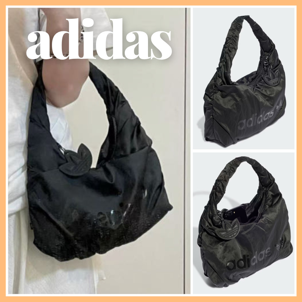 ★人気★【ADIDAS】Satin Small Shoulder Bag Black