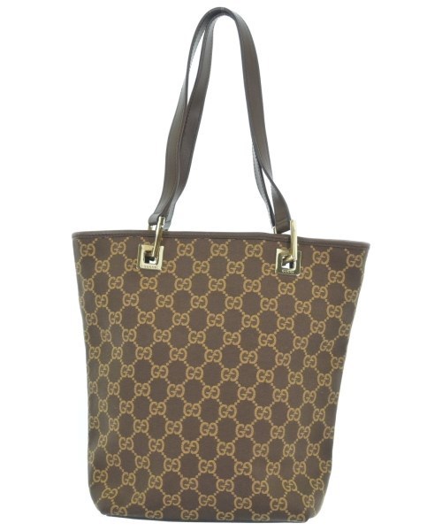 GUCCI グッチ トートバッグ 茶xベージュ(総柄) - 4500425E0056