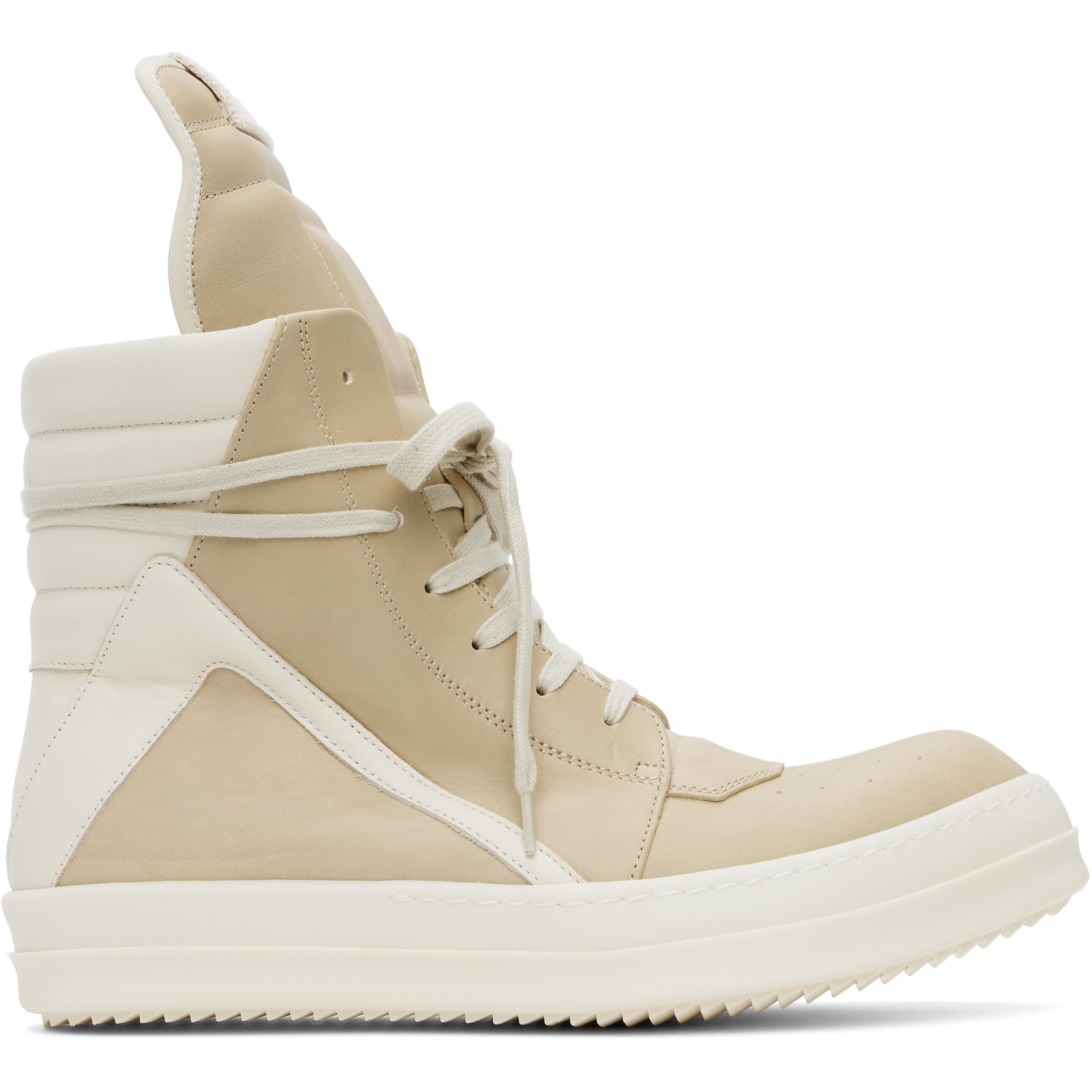 Rick Owens ベージュ Hollywood Geobasket メンズ スニーカー
