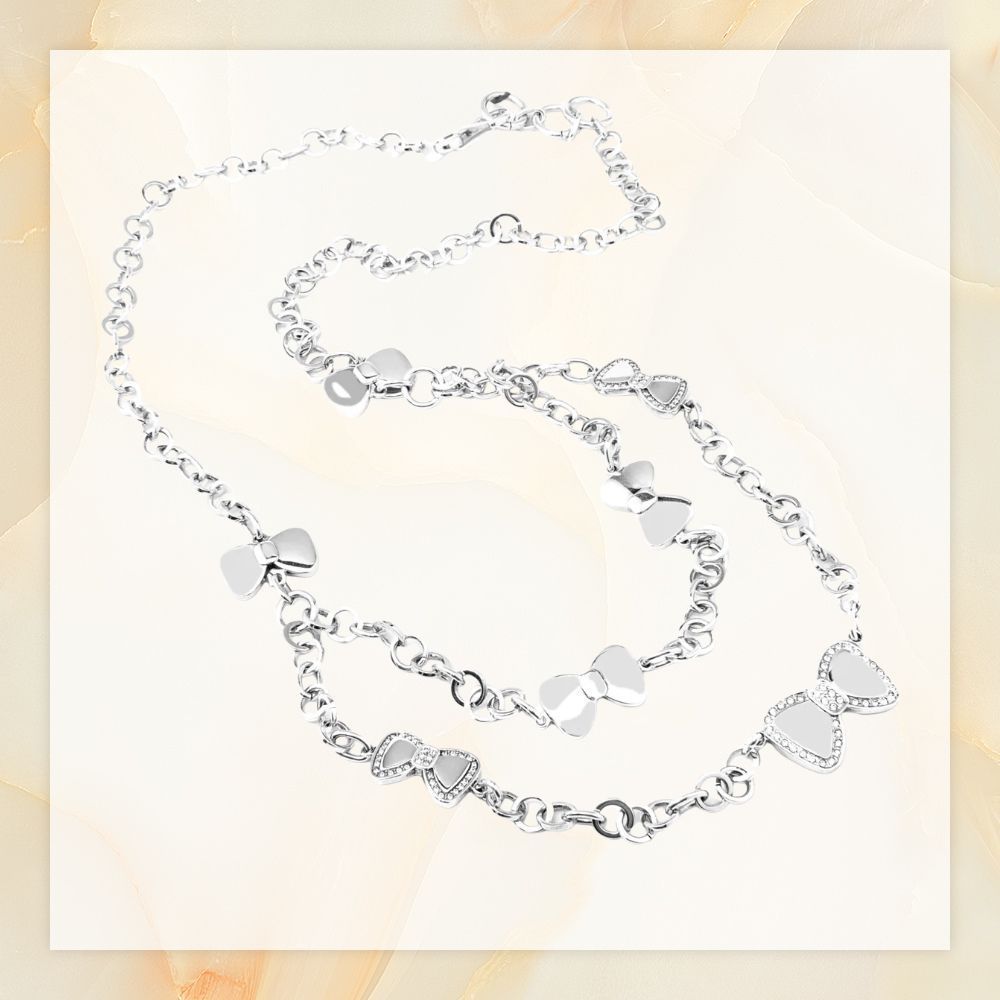 【Folli Follie】ネックレス Ribbon Silver