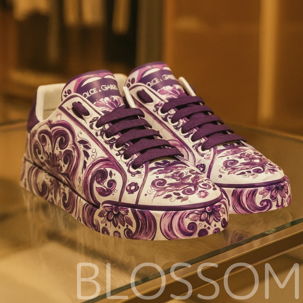 《Dolce & Gabbana》華やか♪マジョリカ柄 スニーカー