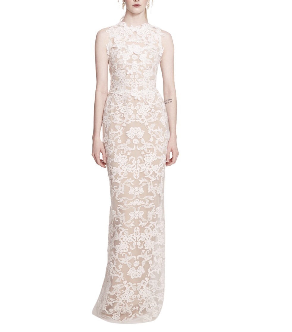 MARCHESA NOTTE SALE マルケッサ フローラルレース ロングドレス
