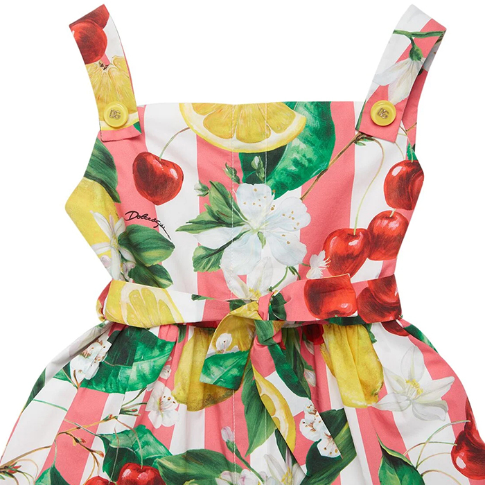 《DOLCE&GABBANA》プリント コットン ジャンプスーツ フルーツ柄