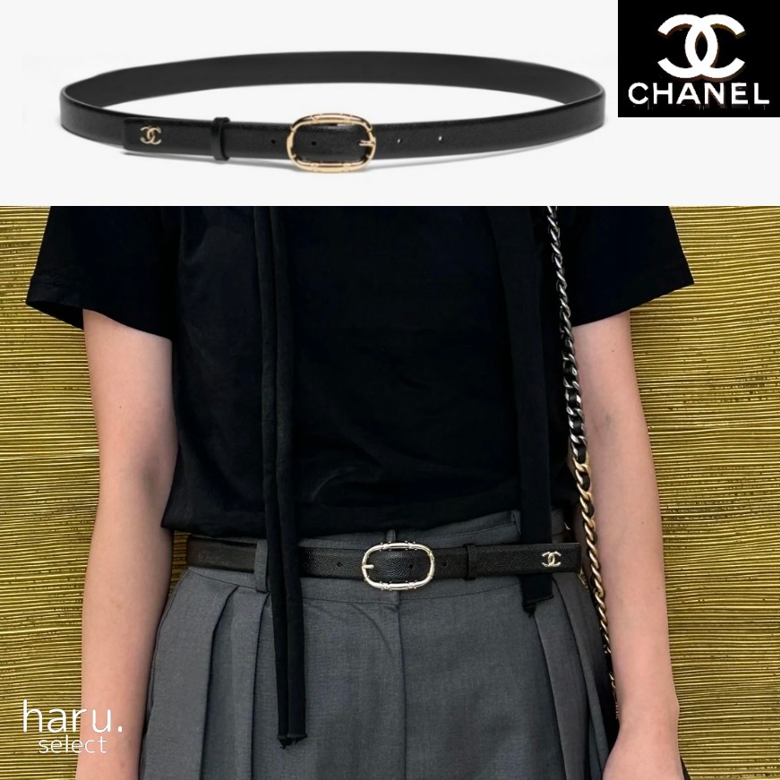 シンプル★上品【CHANEL】 レザー ベルト