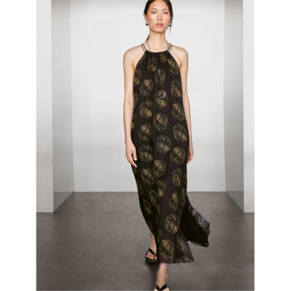◆Massimo Dutti◆ Rami Blend Long Print One Piece