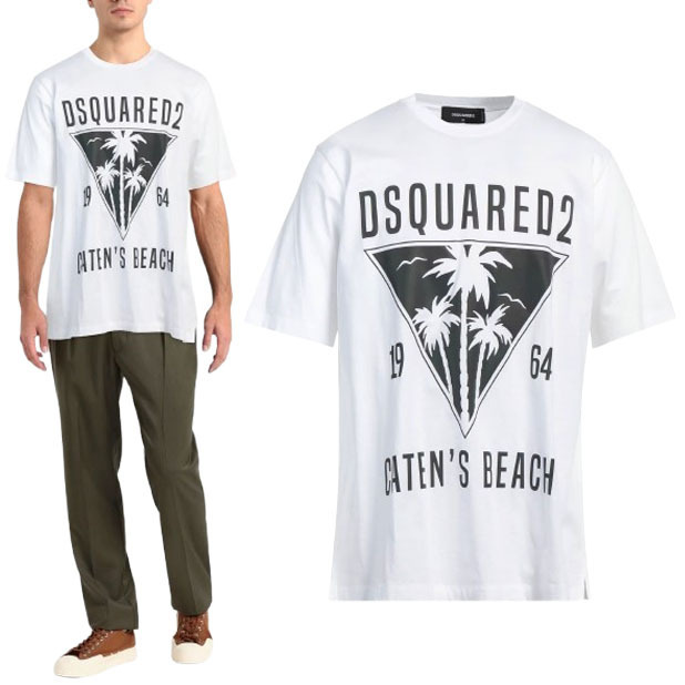 DSQUARED2 パームツリー半袖 Tシャツ