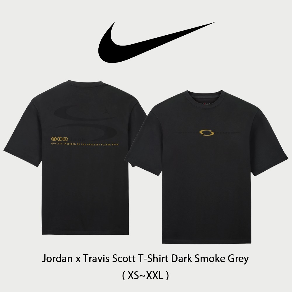 【Jordan x Travis Scott】 正規品★ T-Shirt Dark Smoke Grey