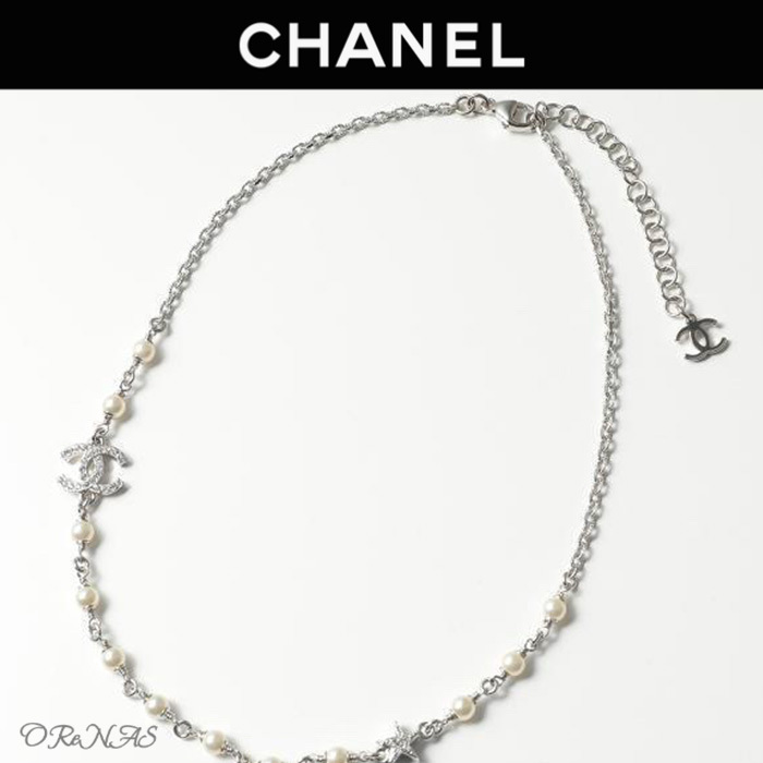 【大人ガーリーなデザイン 】 CHANEL パールネックレス