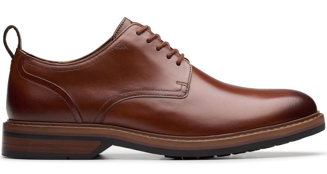 CLARKS プレーン ビジネス ブラウン レースアップ スニーカー