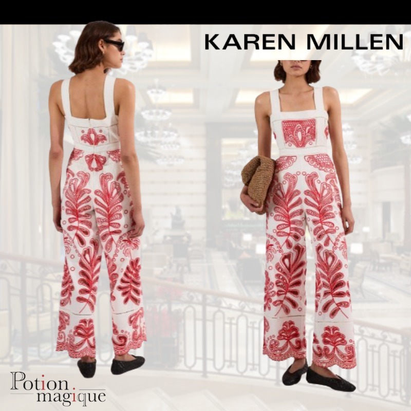 ★Karen Millen★プチカットワークワイドレッグジャンプスーツ