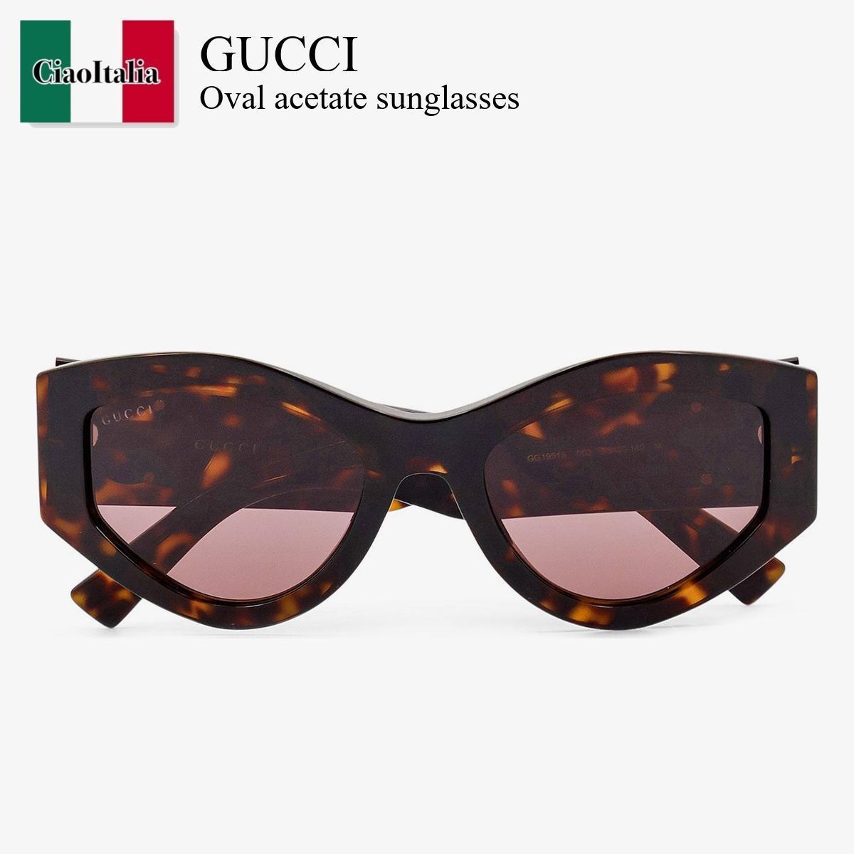 サングラス Gucci Oval Acetate Sunglasses