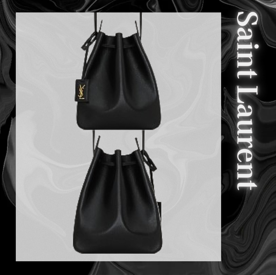 Saint Laurent レザー バケットバッグ ブラック【注目商品】★