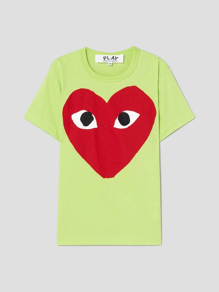 ★PLAY CDG★ ビッグハート Tシャツ グリーン 男女兼用