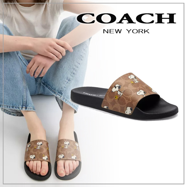 【COACH X PEANUTS】コーチ ユーデル スポーツ スライド