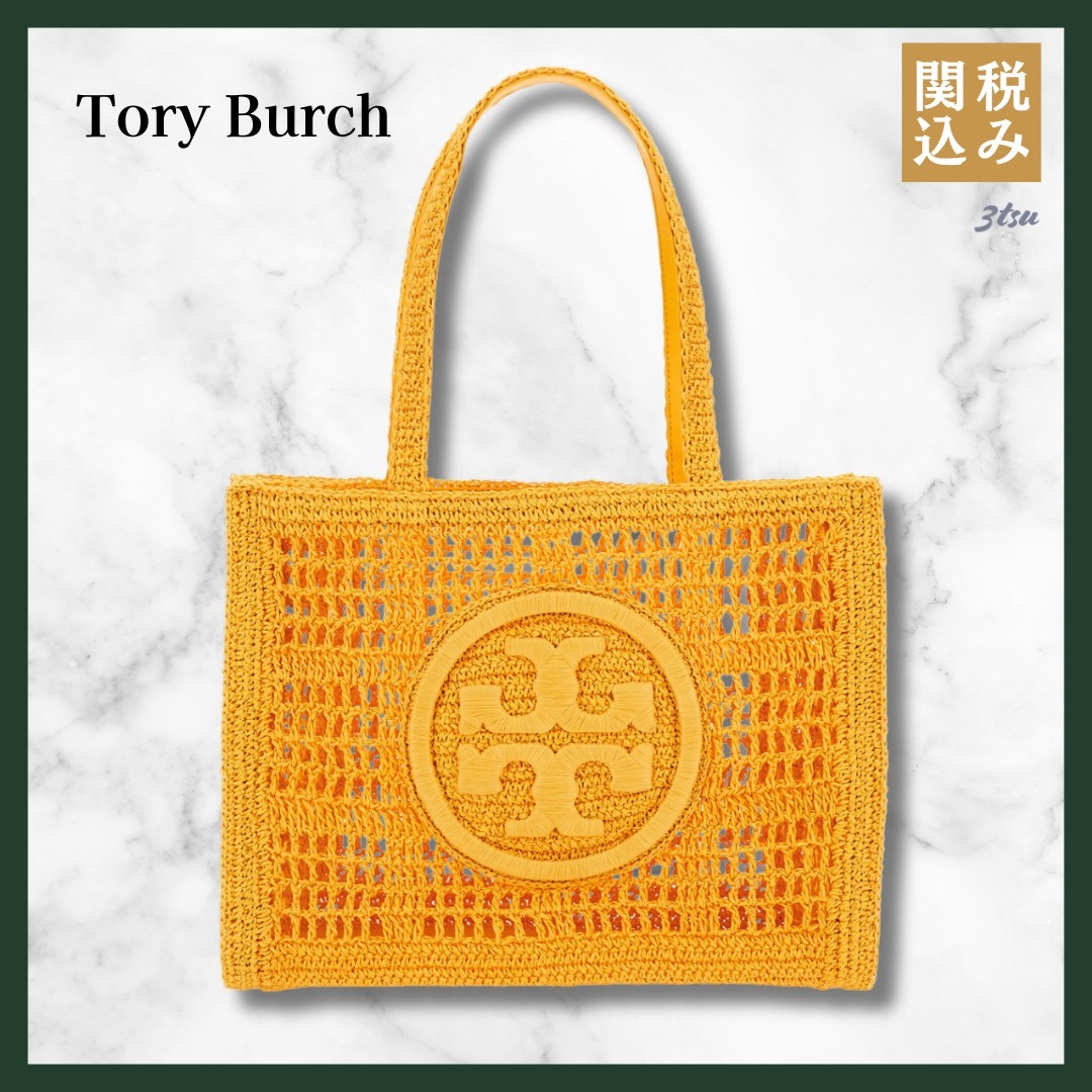 Tory Burch★トリーバーチ エラロゴ刺繍かぎ針編み トートバッグ