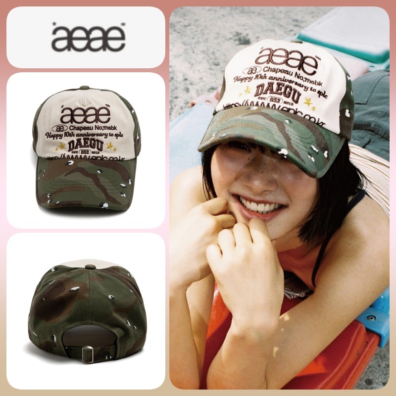 ◆EPLC X AEAE WEB LOGO 5 PANNEL BALL CAP [CAMO]◆
