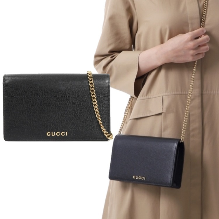 GUCCI☆25SS スクリプト チェーン ウォレット ショルダーバッグ