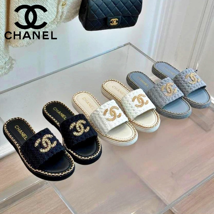 《大人かわいい》CHANEL クロシェット ミュール サンダル 25S