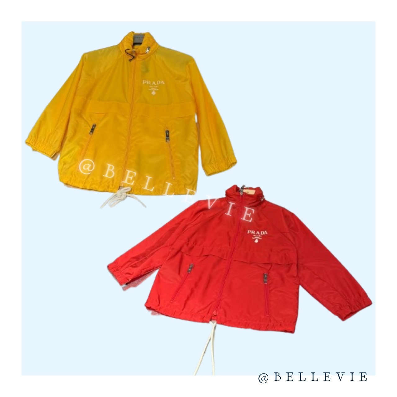 【PRADA】lady's ビビットred／Yellowカラー ナイロンジャケット