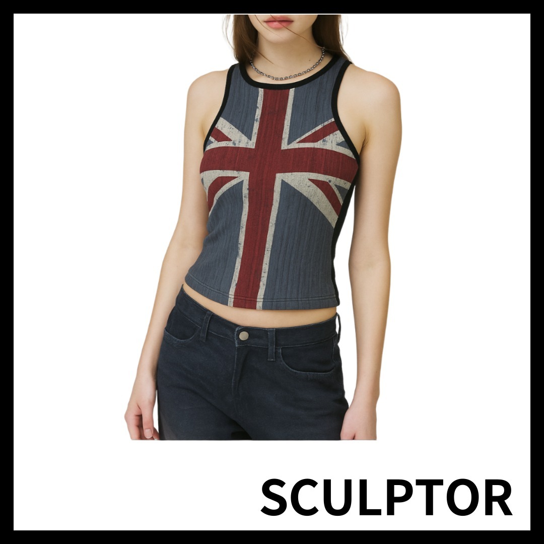 Tシャツ・カットソー [SCULPTOR] Union Jack Tank Black SC25S258BK