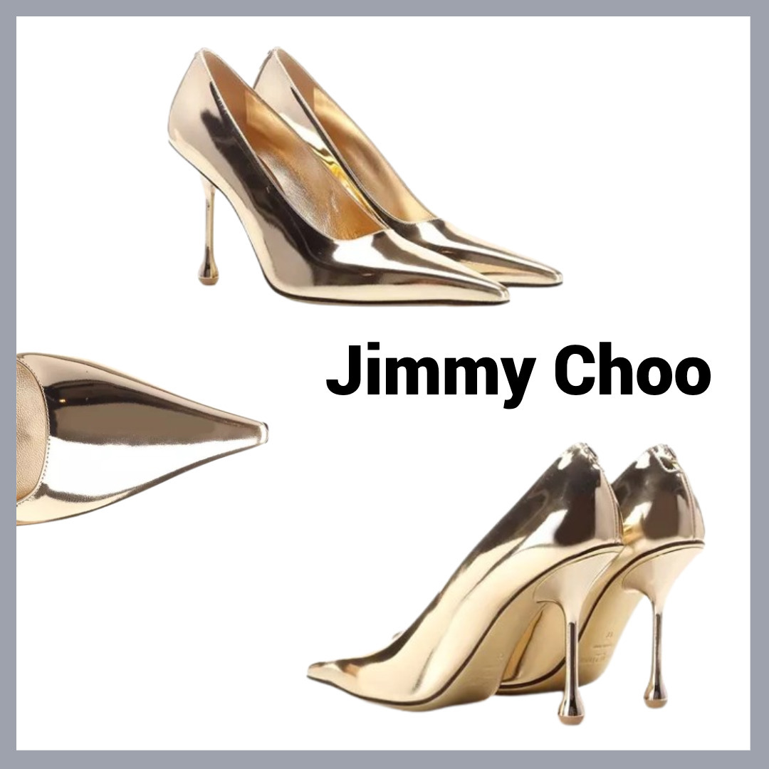 【Jimmy Choo】Ixia パンプス（ゴールド）