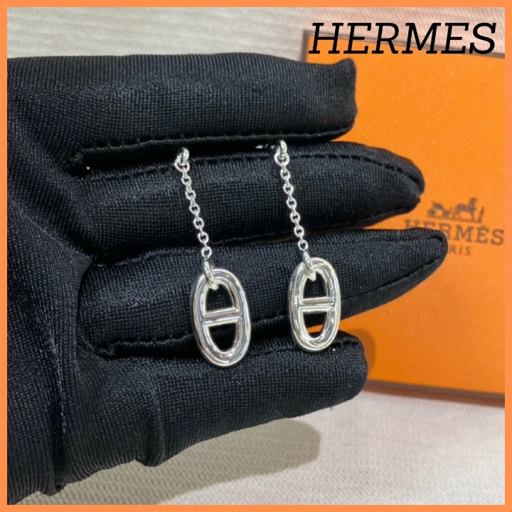 【耳元に特別感を♪】HERMES ピアス シェーヌダンクル