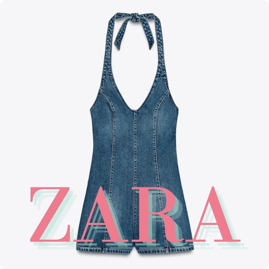 ZARA TRF デニムホルタージャンプスーツ 4365/084