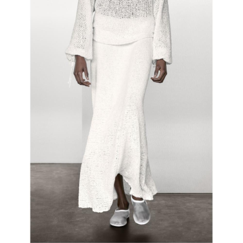 ★ Massimo Dutti★ Cotton Blend Knit Semi Long Skirt 052135