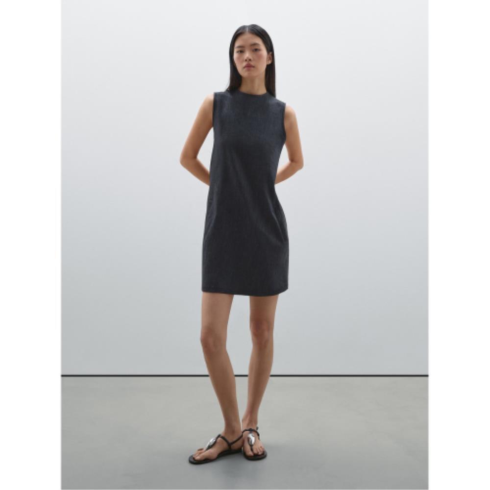 ★ Massimo Dutti★ 100% cotton denim mini dress 06690400407