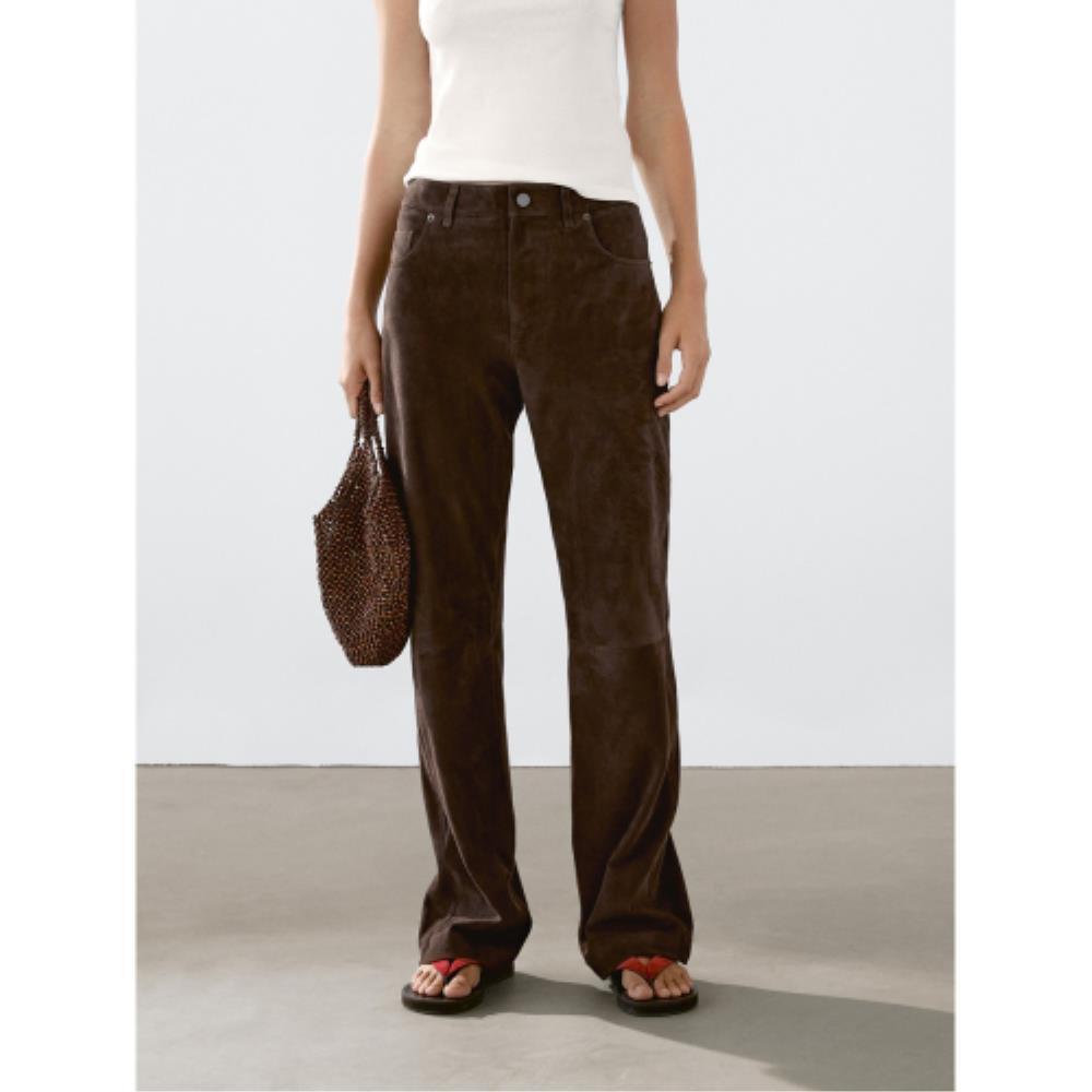★ Massimo Dutti★ Suede leather pants 05305515700